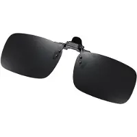INF Polariserade Clip-on Solglasögon: Ultimat UV400-skydd Black+Grey