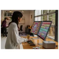 Apple Studio Display Nano-texture glass - LCD-skärm - 27" - 5120 x 2880 5K @ 60 Hz - 600 cd/m² - Thunderbolt 5 - högtalare med subwoofer