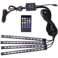 24hShop LED-list för bil - 48 st LED med RGB & fjärrkontroll