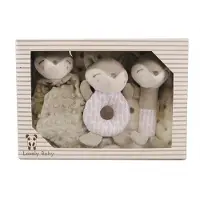 CarloBaby Carlo Baby Fleecefilt och Gosedjur Presentset Grå Räv