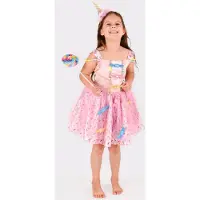Den Goda Fen Maskeradkläder - Dress Candy - Rosa - - 2-4 år (92-104) - Maskeradkläder
