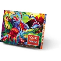 Adlibris Dinosaurievärld Glansigt Barnpussel 100 Bitar Crocodile Creek