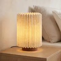 LINDBY Bordslampa , Maveo, Grå, Vardagsrum, Tyg / textil, Skandinavisk