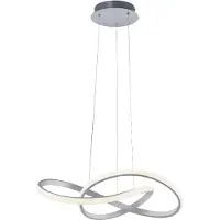 JUST LIGHT Pendellampa Maria, dimbar, Aluminium / grå / zink, Sovrum, Aluminium / grå / zink, Modern