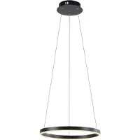 JUST LIGHT Pendellampa Ritus, dimbar, Svart, Vardagsrum / matsal, Aluminium / grå / zink, Modern