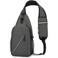 INF Multifunktionell Crossbody-axelväska för män Mörkgrå