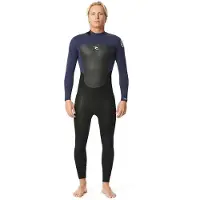 Rip Curl Omega 4/3 Mm Gb Steamer Långärmad Våtdräkt I Neopren Med Dragkedja På Ryggen