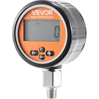 Vevor digital hydraultrycksmätare, 0-700 bar (0-10000 PSI) hydraultryckssensor, manometertestare med NPT-basingång för grävmaskin och byggmaskiner, vattentätt hölje i rostfritt stål