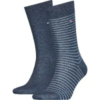 Tommy Hilfiger 2 Pack Flag Embroidery Stripe Socks