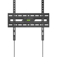 Gembird - Monteringssats (väggplatta, adapterskenor) - fixerad - för LCD-display - extra kraftigt stål - svart av fin textur - skärmstorlek: 32-75 - väggmonterbar
