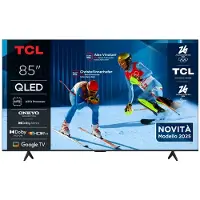 TCL 75T69C - 75 Diagonal klass (74.5 visbar) - T69C Series LED-bakgrundsbelyst LCD-TV - QLED - Smart TV - Google TV - 4K UHD (2160p) 3840 x 2160 - HDR - Quantum Dot - borstad metall