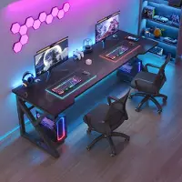 24hShop Stort och elegant gamingbord / skrivbord 180x60 cm - Svart
