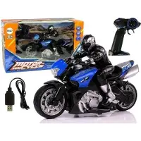 Leantoys R/C 2.4G 1:10 blå sportmotorcykel