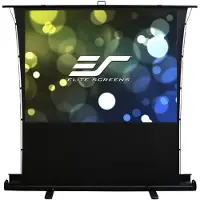 Elite Screens ezCinema Tab-Tension Series - Projektionsskärm med golvställ - golvstående - 80 (203 cm) - 16:9 - Matte White, MaxWhite 2 - svart