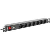Lanberg Pdu-07f-0200-iec-bk 1u Rackströmskena 7 Uttag Rackströmskena 8 Uttag