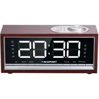 Blaupunkt CR60BT Bluetooth-radioväckarklocka, brunt trä