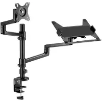 Icy Box IB-MS622-T Monitorständer für einen Monitor bis 32 und ein Notebook bis 17,3 Monitorfäste 1 Skärm(ar) 81,3 cm (32) Svart Svängbar