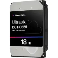 Western Digital WD Ultrastar DC HC555 - Hårddisk - datacenter - 18 TB - inbyggd - 3.5 - SATA 6Gb/s - 7200 rpm - buffert: 512 MB