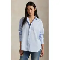 Ralph Lauren för kvinnor. 211968220002 Oversized skjorta blå (XXS), Casual, Bomull, Lång ärm
