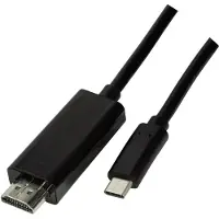 Logilink USB-C / HDMI Adapterkabel USB-C-kontakt, HDMI-A-kontakt 3.00 m Svart UA0330 USB-C-skärmkabel