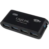 Logilink USB 3.0 Hub 4-Port - Hubb - 4 x SuperSpeed USB 3.0 - skrivbordsmodell