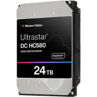 Western Digital WD Ultrastar DC HC580 WUH722424AL5204 - Hårddisk - datacenter - 24 TB - inbyggd - 3.5 - SAS 12Gb/s - 7200 rpm - buffert: 512 MB