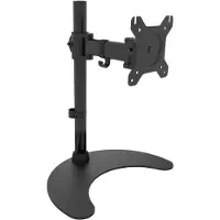 Techly Desk Stand for 1 Monitor 13 -27 with Base h.400mm ICA-LCD 3400, Fristående, 8 kg, 33 cm (13), 68,6 cm (27), 100 x 100 mm, Svart