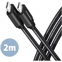 Axagon USB-C Kabel USB 3.2 Gen1 USB-C-kontakt 2 m Svart guldpläterad kontakt BUCM3-CM20AB