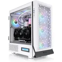 Thermaltake CA-1X5-00M6WN-00 Midi-Tower Datorchassi GAMER Vit 4 Förinstallerade LED-fläktar, Sidofönster