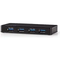 Nedis USB-hubb | USB-A Male | 4x USB A Female | 4-Port port(s) | USB 3.2 Gen 1 | Strömadapter / USB ström | 4x USB