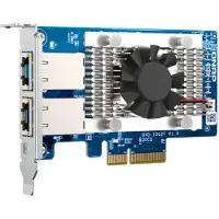 Qnap QXG-10G2T - Nätverksadapter - PCIe 3.0 x4 låg profil - 100M/1G/2.5G/5G/10 Gigabit Ethernet x 2 - för QGD-1600