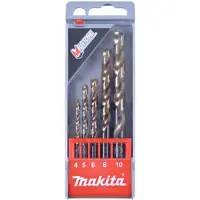 Makita D-30508 M-FORCE HSS Metall-spiralborrset 5 delar 4 mm, 5 mm, 6 mm, 8 mm, 10 mm 1 set