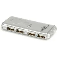 Value 14.99.5015 USB-hubb 4 Port USB-A USB 2.0 480 MBit/s Silver (metallic)
