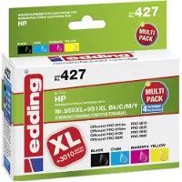 Edding Bläck Ersätter HP 950, 950XL, 951, 951XL Kompatibel Kombi-pack Svart, Cyan, Magenta, Gul 18-427