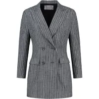 Vulto Kavaj 'Pinstripe Double-Breasted Jacket' blå