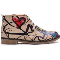 Goby Ankelboots 'PH217' sand / blodröd / svart