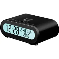Logilink LogiLink: Klockradio Temp/Luftfuktighet USB-C/Batteridrift Svart