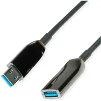 Roline USB-kabel USB 3.2 Gen1 USB-A uttag, USB-A kontakt 15.00 m Svart 12.04.1076