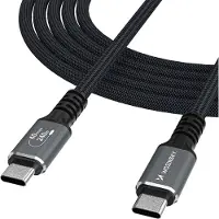 Wozinsky Thunderbolt 4 USB-C-kabel 240W 1,5m 4K - Svart