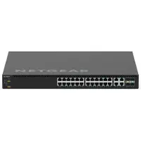 Netgear M4350-24M4X4V - Switch - L3 - Administrerad - 24 x 100/1000/2.5G (PoE++) + 4 x 100/1000/2.5G/5G/10G (PoE++) + 4 x 25 Gigabit SFP28 - främre...