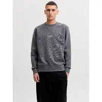 Jack & Jones Sweatshirt 'JJESOHO' grå / gran / vit