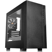 Thermaltake Versa H18 - Tower - micro ATX - genomskinlig sidopanel - ingen strömförsörjning (PS/2) - svart - USB/ljud