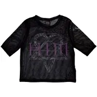 Ginza.se HIM: Ladies Crop Top/Heartagram & Logo (Black) (Mesh) (X-Small)