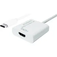 Value USB-C / HDMI Adapterkabel USB-C-kontakt, HDMI-A uttag 0.10 m Vit 12.99.3210 4K UHD USB-C-skärmkabel