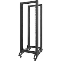 Lanberg - Rack öppen ram - svart, RAL 9004 - 32U - 19