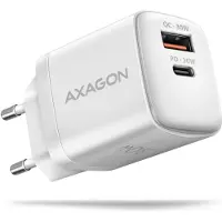 Axagon ACU-PQ30W - Strömadapter - 30 Watt - 1 A - PD 2.0, PD 3.0, QC 2.0, QC 3.0, QC 4.0+, Huawei Fast Charge, SCP, PD/PPS, AFC, SFC, PE+, PE 2.0+ - 2 utdatakontakter (USB typ A, USB-C) - vit