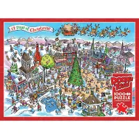 Adlibris Pussel Random Cut - DoodleTown: 12 Days of Christmas 1000 bitar, Cobble Hill