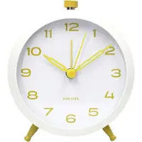 Karlsson väckarklocka Button Retro citirine yellow KA6143YE