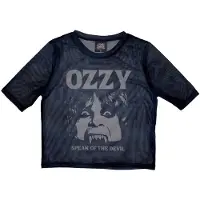 Ginza.se Ozzy Osbourne: Ladies Crop Top/Speak Of The Devil (Navy Blue) (Mesh) (Small)
