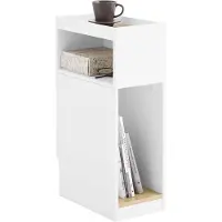 SoBuy smalt nattduksbord vitt 20x35x60 cm
